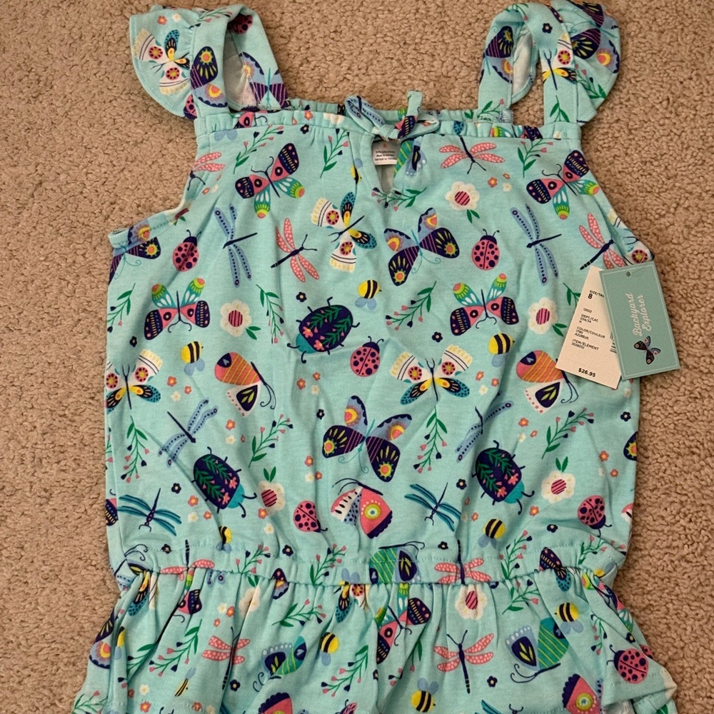 NWT Gymboree spring print ruffle tank, Size 8